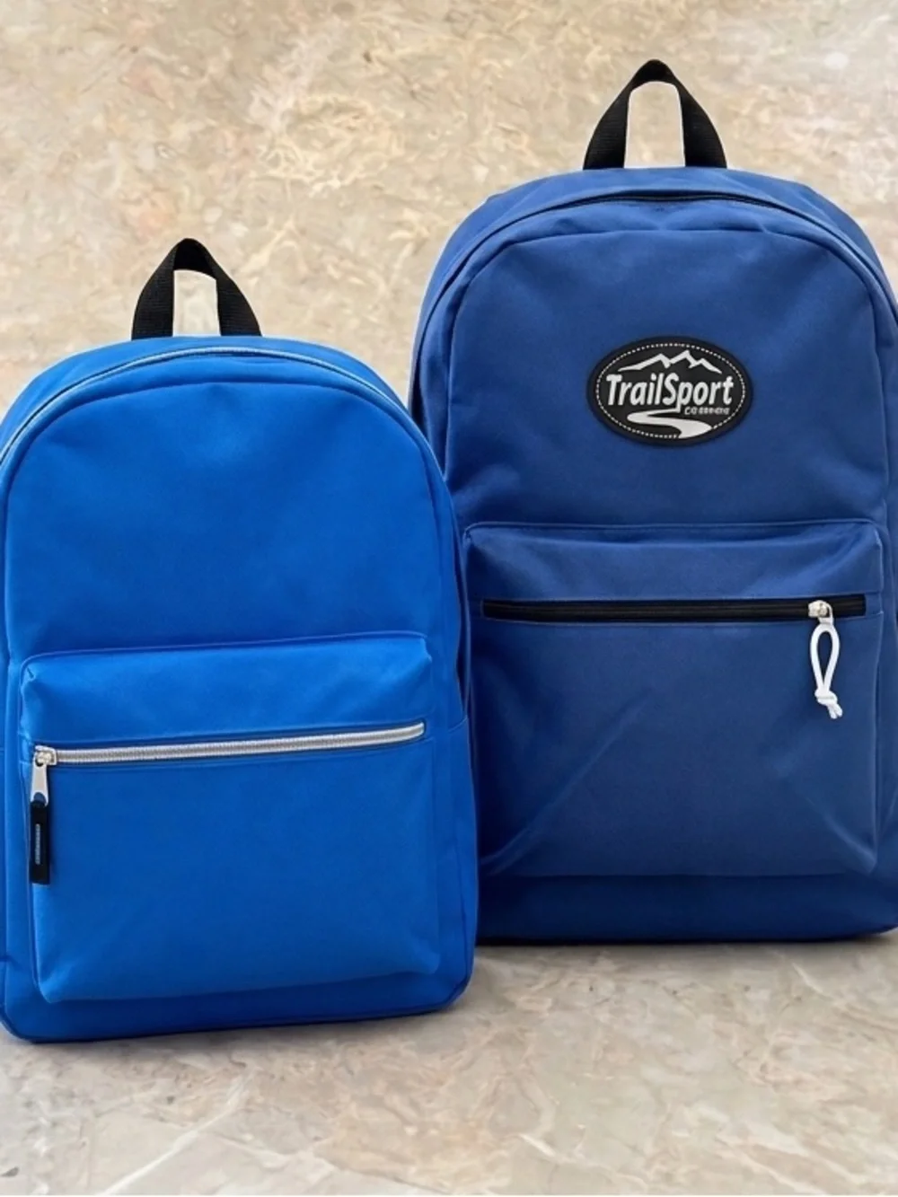 Backpack Two-Piece Bundle | Classic School & Travel Daypack Set Blue Class
